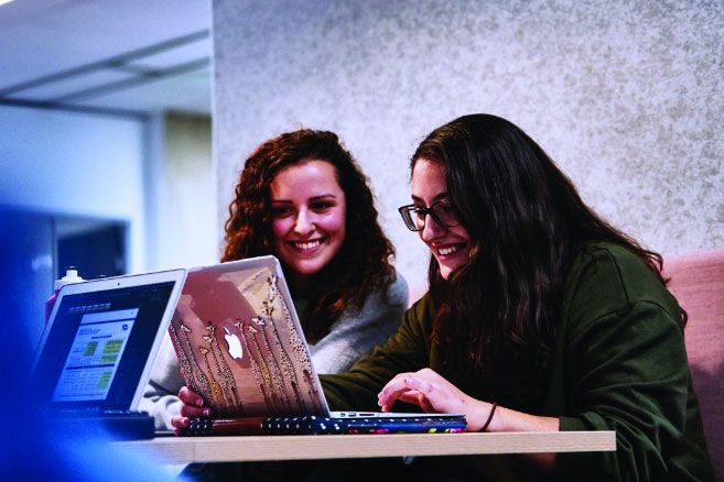 Friends studying together