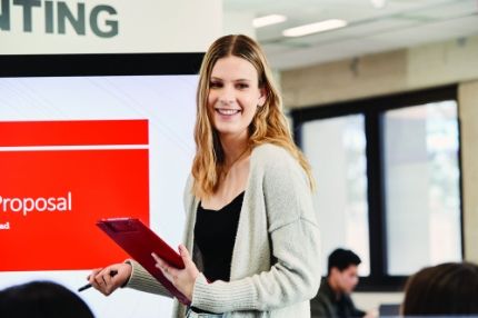Student leading event